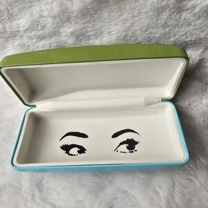 Kate Spade Green & Blue Glasses Case